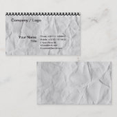 螺線形の古いペーパーノート 名刺 (正面/裏面)