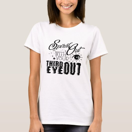 螺線形の女性の穀物の上 Tシャツ (正面)