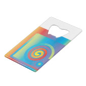 螺線形の正方形 クレジットカード栓抜き (正面アングル)