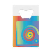 螺線形の正方形 クレジットカード栓抜き (裏面)