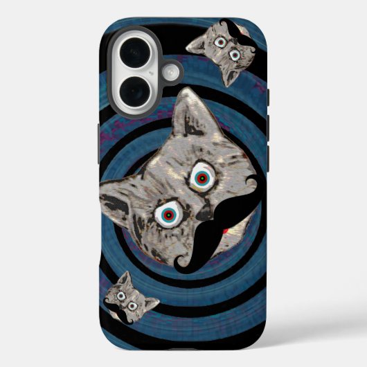 螺線形の気違い猫 Case-Mate iPhoneケース (裏面)