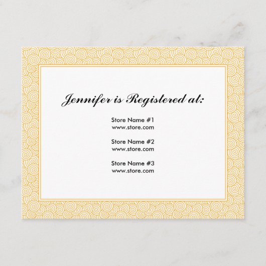 螺線形の登録カード エンクロージャーカード (正面)