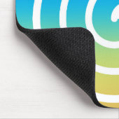 螺線形の青および緑 マウスパッド (コーナー)