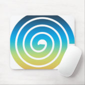 螺線形の青および緑 マウスパッド (マウス)