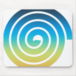 螺線形の青および緑 マウスパッド