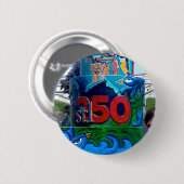 螺線形のCakeコンプトンHill鳥の女性給水塔 缶バッジ (正面&裏面)