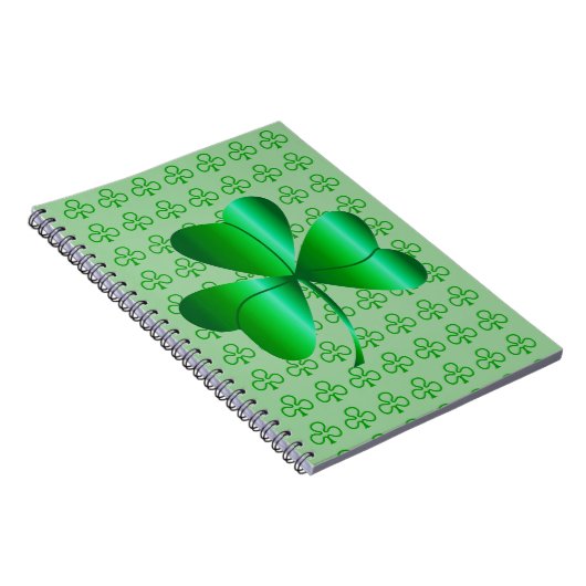 螺線形ノートのシャムロック ノートブック (右側)