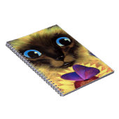螺線形ノートのシャム猫の絵画の芸術 ノートブック (右側)