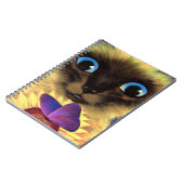 螺線形ノートのシャム猫の絵画の芸術 ノートブック (左側)