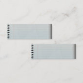 螺線形ノートの並べられた紙 スキニー名刺 (正面/裏面)