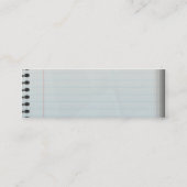 螺線形ノートの並べられた紙 スキニー名刺 (裏面)