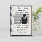 螺線形ノート-卒業の発表 招待状 (スタンド正面)