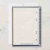 螺線形ノート-卒業の発表 招待状 (裏面)