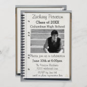 螺線形ノート-卒業の発表 招待状 (正面/裏面)