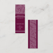 螺線形パターンしおりの名刺 スキニー名刺 (正面/裏面)