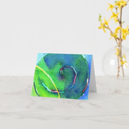 螺線形I カード (黄色い花)