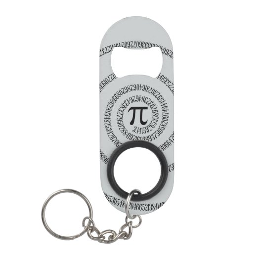 螺線形Piのかちりと言う音は灰色色を変えるためにカスタマイズ キーホルダー栓抜き (正面)