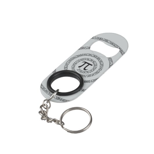 螺線形Piのかちりと言う音は灰色色を変えるためにカスタマイズ キーホルダー栓抜き (裏面アングル)