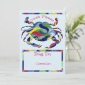 蟹の宴招待状水お洒落彩 招待状 (スタンド正面)