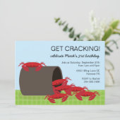 蟹の宴料理パーティの招待状 招待状 (スタンド正面)