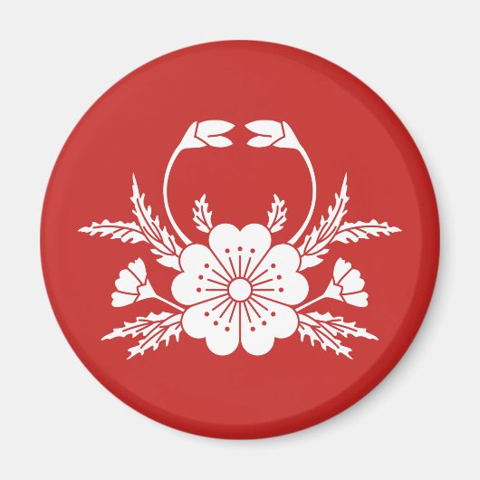 蟹の形をしたさくらんぼ(江戸) マグネット (正面)