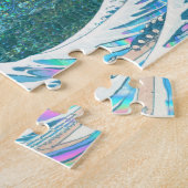 蟹川素晴らしの虹色の波 ジグソーパズル (側面)