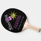 蟹座のかい-乳癌の手袋--をノックアウトします 卓球ラケット (横)