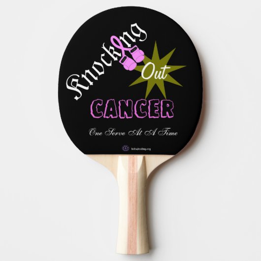 蟹座のかい-乳癌の手袋--をノックアウトします 卓球ラケット (正面)