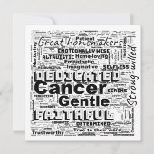 蟹座のこの言葉の挨拶雲、ガン カード (正面)