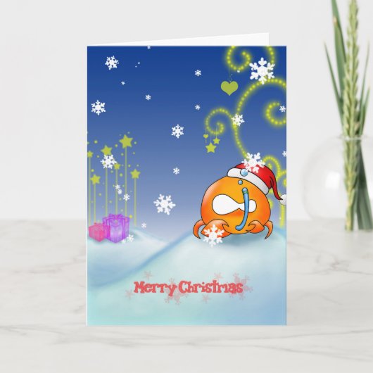 蟹座のクリスマスカード シーズンカード (正面)