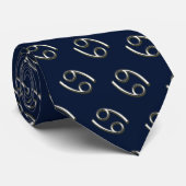 蟹座のクロム記号 ネクタイ (ロール)