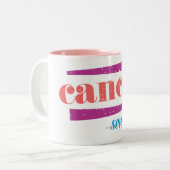 蟹座のピンク ツートーンマグカップ (正面左)