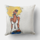 蟹座のブロンドの女性のカニ クッション (裏面)