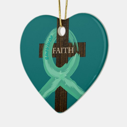 蟹座のリボンは信頼及び赦免を祝います セラミックオーナメント (左)