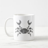 蟹座の占星術の(占星術の)十二宮図の印の単語の雲 コーヒーマグカップ (左)