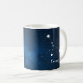 蟹座の星座の(占星術の)十二宮図の星の印 コーヒーマグカップ (正面右)