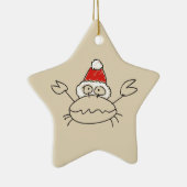 蟹座の星座占星術かわいいイラスト セラミックオーナメント (右)