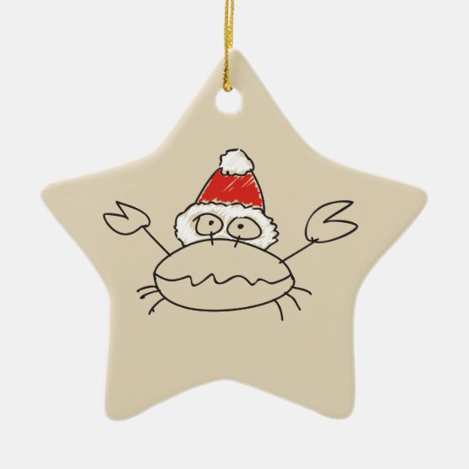 蟹座の星座占星術かわいいイラスト セラミックオーナメント (正面)