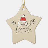 蟹座の星座占星術かわいいイラスト セラミックオーナメント (左)