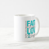 蟹座の活気づけるなスローガンのコラージュの卵巣癌 コーヒーマグカップ (正面右)