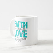 蟹座の活気づけるなスローガンのコラージュの卵巣癌 コーヒーマグカップ (正面左)