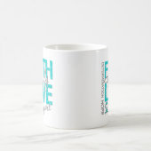 蟹座の活気づけるなスローガンのコラージュの卵巣癌 コーヒーマグカップ (中央)