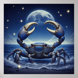 ♋ 蟹座の深い海洋エネルギーを秘めたギフト ポスター