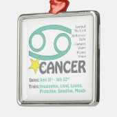 蟹座の特性の正方形のオーナメント メタルオーナメント (左)