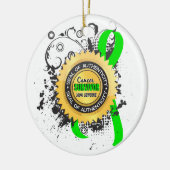 蟹座の生存者23の非Hodgkin'sリンパ腫 セラミックオーナメント (左)