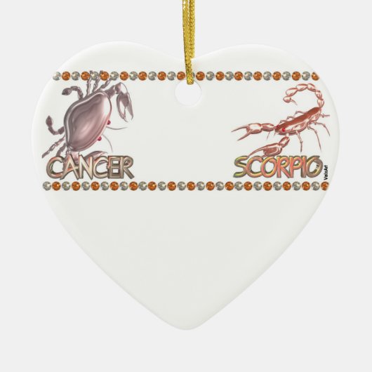 蟹座の蠍座の友情の(占星術の)十二宮図の占星術 セラミックオーナメント (正面)