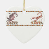 蟹座の蠍座の友情の(占星術の)十二宮図の占星術 セラミックオーナメント (裏面)