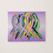 蟹座の認識度のリボンのパズルを解決して下さい ジグソーパズル (横)