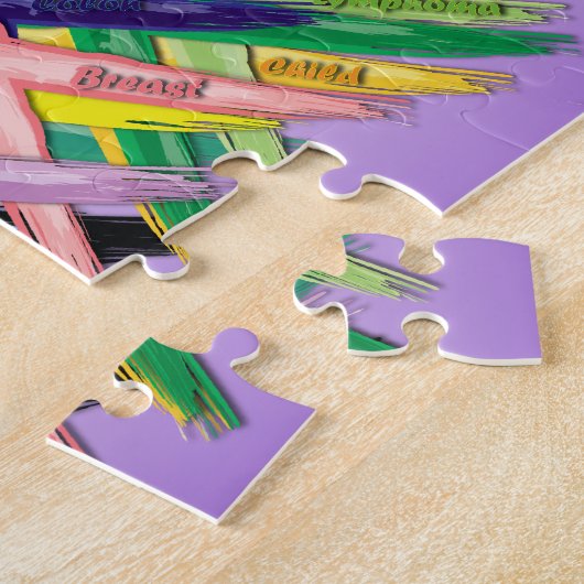 蟹座の認識度のリボンのパズルを解決して下さい ジグソーパズル (側面)