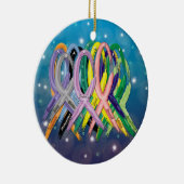 蟹座の認識度のリボン セラミックオーナメント (右)
